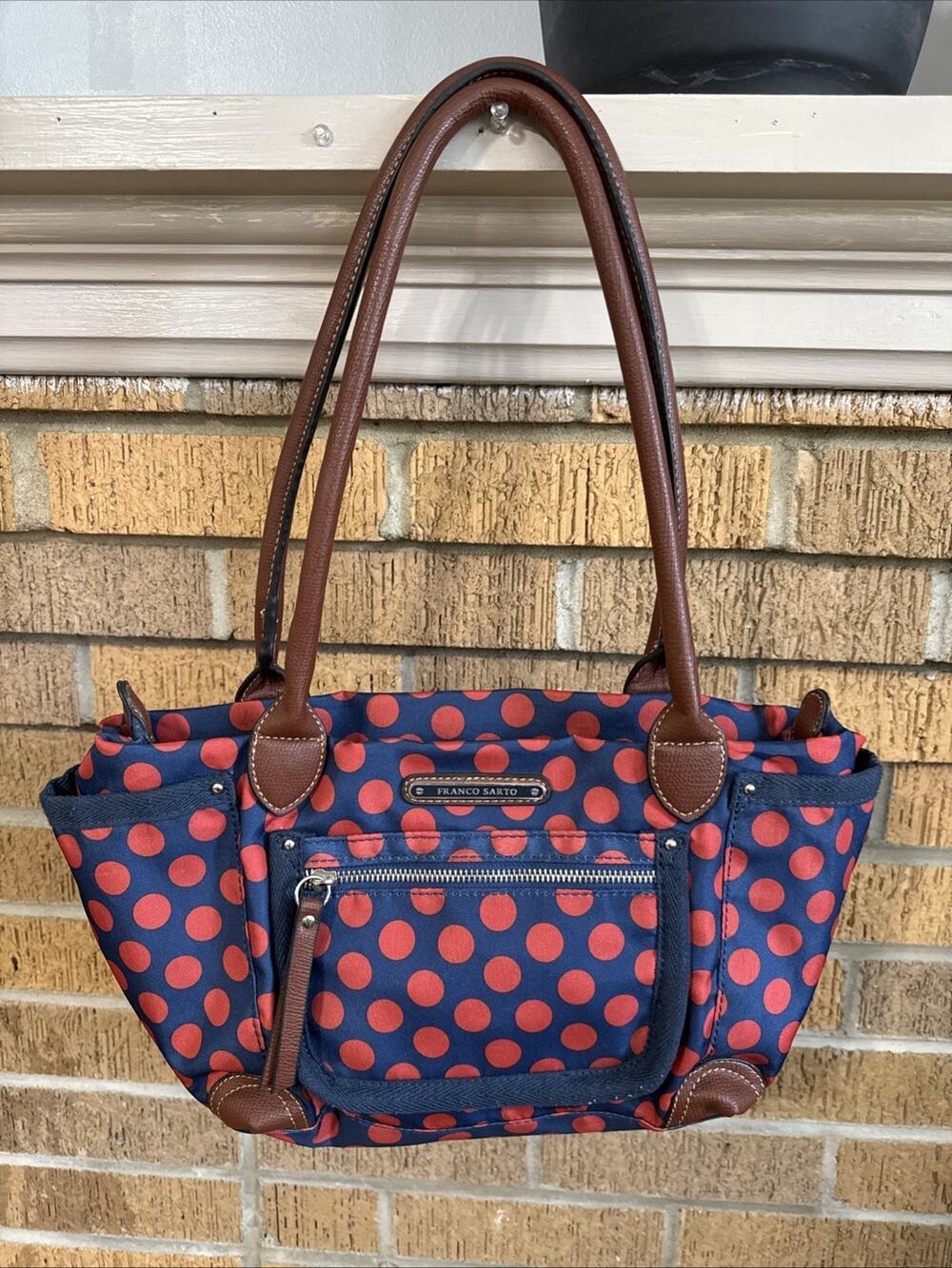 FRANCO SARTO Polca Dot Every day Tote Bag Preppy Retro Quirky VTG Whimsical